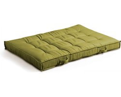 Oviala - Groen gestoffeerd kussen voor pallet 120 x 80 cm - Cuzco