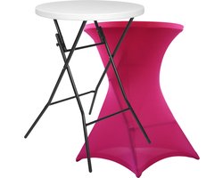 Oviala - Hoge statafel + roze hoes - Pack spécial salon