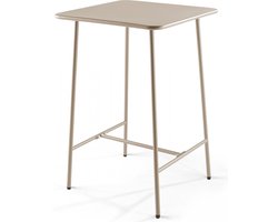 Oviala - Hoge vierkante tuinbarbecue van taupekleurig staal - Palavas