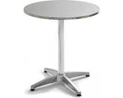 Oviala - Kantelbare ronde tafel in grijze roestvrij staal - Brixton