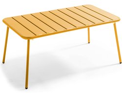 Oviala - Lage tuin tafel geel staal 90 x 50 cm - Palavas