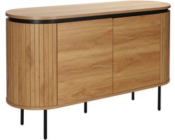 Oviala - Modern rechthoekig 2-deurs dressoir L120 cm licht hout - Hemera