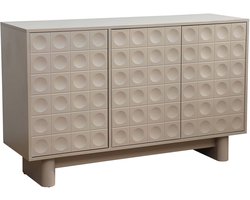 Oviala - Modern rechthoekig 3-deurs dressoir L124 cm beige - Octave