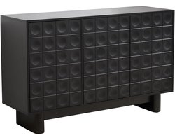 Oviala - Modern rechthoekig 3-deurs dressoir L124 cm zwart - Octave