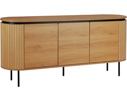 Oviala - Modern rechthoekig 3-deurs dressoir L160 cm licht hout - Hemera