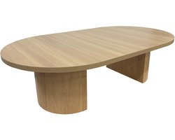 Oviala - Moderne ovale salontafel 120 cm licht houtlook - Trinity