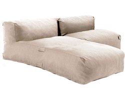 Oviala - Modulair 2-zits tuinmeubel met beige chaise longue - Mixi