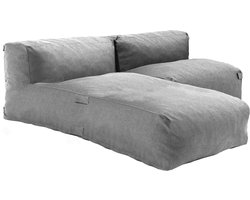 Oviala - Modulair 2-zits tuinmeubel met grijze chaise longue - Mixi