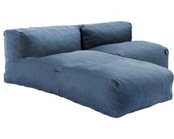 Oviala - Modulair 2-zits tuinmeubel met Pacific Blue chaise longue - Mixi