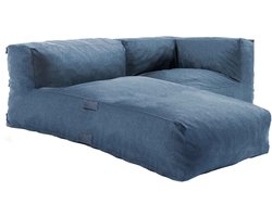 Oviala - Modulaire tuinmeubelen met 1 hoekfauteuil en 1 slaapbank in Pacific Blue - Mixi