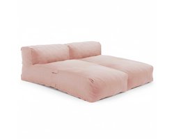 Oviala - Modulaire tuinset met 2 ligstoelen poederroze - Mixi