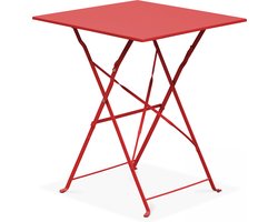 Oviala - Opvouwbare bistro tuin tafel van rood staal