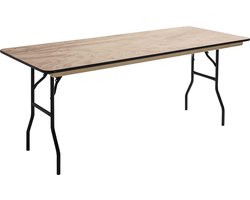 Oviala - Opvouwbare houten tafel 200cm 10 plaatsen - Rekkem