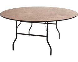 Oviala - Opvouwbare ronde houten tafel voor 10 personen, 170 cm - REKKEM