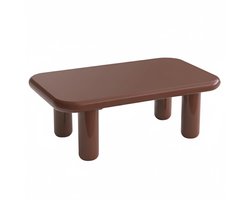 Oviala - Rechthoekig salontafel 100 cm in bordeauxrood gelakt MDF - Luma