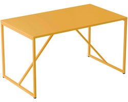 Oviala - Rechthoekige eettafel voor 4 personen van geel staal - Daisy