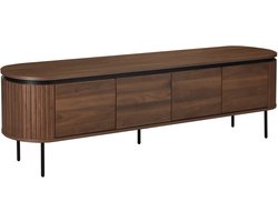 Oviala - Rechthoekige tv-kast met 2 deuren L200 cm donker houtlook - Hemera
