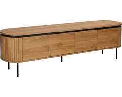 Oviala - Rechthoekige tv-kast met 2 deuren L200 cm licht houtlook - Hemera