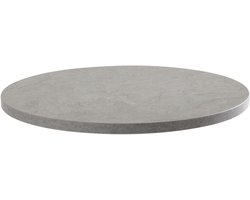 Oviala - Rond melamine tafelblad 60 cm gewaxt beton - Rivoli