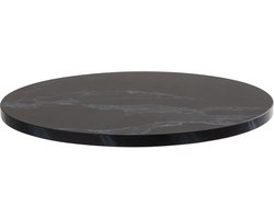 Oviala - Rond melamine tafelblad 60 cm zwart marmer - Rivoli