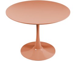Oviala - Ronde eettafel voor 4 personen D100 cm zalmroze - Fancy