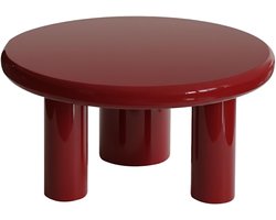 Oviala - Ronde salontafel 100 cm in rood gelakt MDF - Osiris