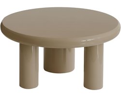 Oviala - Ronde salontafel 100 cm in taupe gelakt MDF - Osiris