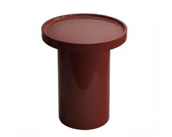 Oviala - Ronde salontafel 40 cm in bordeauxrood gelakt MDF - Sigma