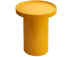 Oviala - Ronde salontafel 40 cm in geel gelakt MDF - Sigma
