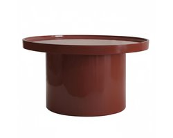 Oviala - Ronde salontafel 70 cm in bordeauxrood gelakt MDF - Sigma