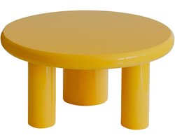 Oviala - Ronde salontafel 70 cm in geel gelakt MDF - Osiris