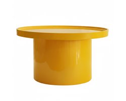 Oviala - Ronde salontafel 70 cm in geel gelakt MDF - Sigma