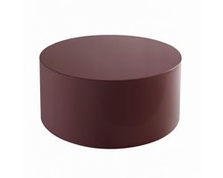 Oviala - Ronde salontafel 80 cm in bordeauxrood gelakt MDF - Epsilon