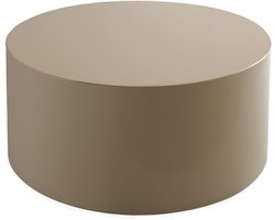 Oviala - Ronde salontafel 80 cm in taupe gelakt MDF - Epsilon