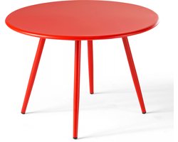 Oviala - Ronde salontafel van rood metaal - Palavas