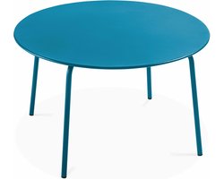 Oviala - Ronde tuin tafel van blauw pacifisch staal - Palavas