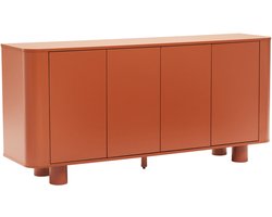 Oviala - Scandinavisch dressoir met 4 deuren, 160 cm breed, terracotta - Dario