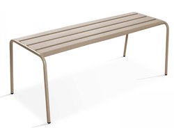 Oviala - Tuinbank van taupekleurig staal - Palavas