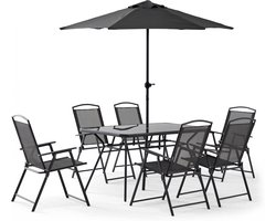Oviala - Tuinset met 6 stoelen en parasol - Bormes
