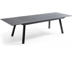 Oviala - Uitbreidbare grijze tuinset - Olympe