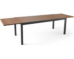 Oviala - Uitschuifbare tafel van en bruin synthetisch hout