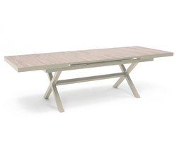 Oviala - Uitschuifbare tuintafel van en keramiek beige - Tivoli