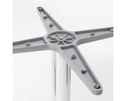 Oviala - Verstelbare tafelpoot 72/110 cm in zilver aluminium