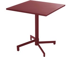 Oviala - Vierkante bistro-tuintafel met paars opklapbaar blad - Palavas