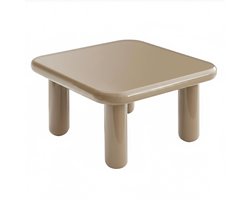 Oviala - Vierkante salontafel 75 cm in taupe gelakt MDF - Luma