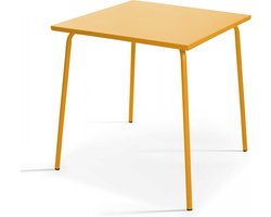 Oviala - Vierkante tuin tafel van geel metaal - Palavas
