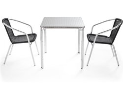 Oviala - Vierkante tuinset en 2 fauteuils