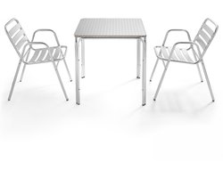 Oviala - Vierkante tuinset van en 2 fauteuils