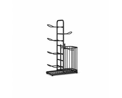 OwlyVision Sportmateriaal Organizer - Ballenrek voor Ballen en Rackets - Sportrek voor Garage, Schuur en Sportzaal - Opbergrek van Zwart Staal