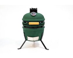 Own grill keramische kamado barbecue 13 inch Mini groen V2